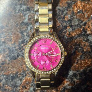 Fossil ES3507 Riley Gold Stainless Steel Women's Watch